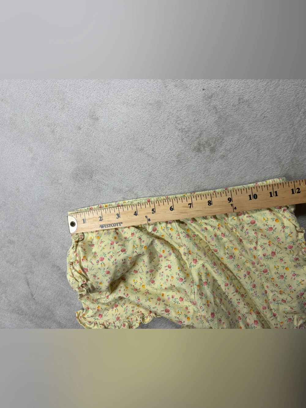Polo Ralph Lauren Girl’s Ditzy Floral Yellow Ruffle 100% Cotton Shorts Size L
